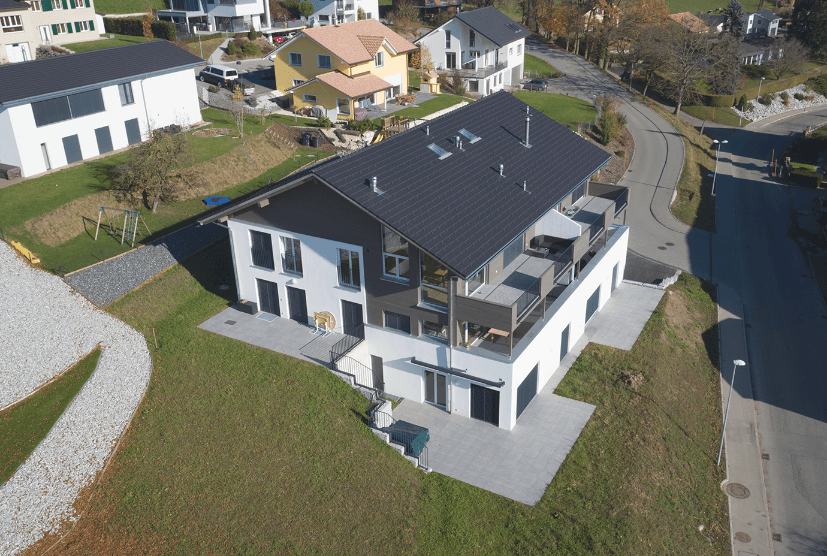 Gestion du chantier et direction des travaux d'un immeuble à Noréaz.